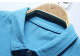 Summer Breathable Casual Polo Shirt Men's Short Sleeve Turn Down Collar Slim Fit Sold Color Soft Polo Shirt Mart Lion   