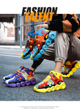 Trend Sneakers Men's High top Anti-slip Basketball Colorful Hip hop Shoes Sports With High Sole Mart Lion   