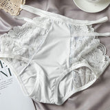 Lace Panties Women Briefs Hollow Out Female Underpants Floral Comfortable Underwear Mart Lion White M China|1pc