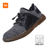 Xiaomi Youpin Sneakers Men's And Women Outdoor Breathable Safety Work Shoes With Steel Toe Cap Puncture-Proof Mart Lion Gray 627 35 