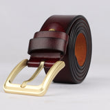 140 150 160cm Big Belts for Women Men's Luxury Brand Designer Gold Alloy Pin Buckle Cow Genuine Leather Waist Strap Belt Mart Lion Auburn 100cm(waist80-85cm 