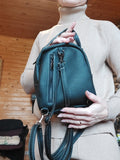  Designer Women Leather Backpack Mini Soft Touch Multi-Function Small Backpack Female Ladies Shoulder Bag Girl Purse Mart Lion - Mart Lion