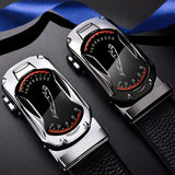  Leather Belt Men's PU + Genuine Leather Automatic Buckle Luxury Waist Belt Strap for Jeans Mart Lion - Mart Lion