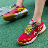 Red Tennis Shoes Unisex Non Slip Breathable Men's Tennis Sneakers Professional Badminton Tenis Para Homme Mart Lion   