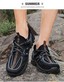  Summer Men's Trekking Shoes Breathable Mesh Climbing Light Outdoor Hiking chaussure homme randonnee Mart Lion - Mart Lion