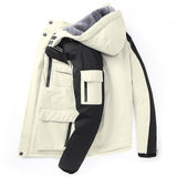 Oversize Warm Thick Waterproof Jackets Men's winter streetwear parka coats Outwear Windproof Hat snow overcoat clothes