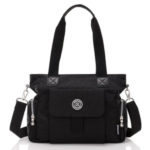 Solid Top-handle Messenger Bags Handbags Women Nylon Shoulder Female Beach Crossbody Bolsas Clutch Mart Lion Black  
