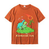 Tabletop Gaming Critical Hit Dinosaurs And Dice Premium T-Shirt Group Tops amp Tees for Men's Prevalent Cotton Funny Mart Lion Orange XS 