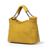 Summer Style Handbag Lady Chain Soft Genuine Leather Tote Bags for Women Messenger Mart Lion Yellow  
