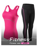 Sports Running Cropped Top +Leggings Set Women Fitness Suit Sets Gym Trainning Set Clothing workout fitness women yo