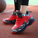 Boys Basketball Shoes for Kids Sneakers Thick Sole Non-slip Children Sports Child Boy Basket Trainer Mart Lion 7138 red 31 
