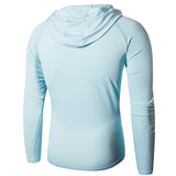Jeansian Men's UPF 50+ UV Sun Protection Outdoor Long Sleeve Tee Shirt T-Shirt Beach Summer LA271 LightBlue Mart Lion   