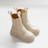 Girls Boots Casual Autumn Winter PU Leather School Boy Shoes In Snow Mart Lion Beige 26 