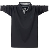 Men's Long Sleeve Polo Shirt Men's Casual Embroidery Cotton Homme Polo Shirt Men's Solid Leisure Polo Shirt
