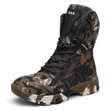 Camouflage Tactical Waterproof Military Men's Boots Disguise Outdoor Army Boots Mid-calf Hiking Mart Lion   