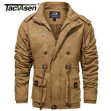 Thicken Fleece Lined Coats Men Tactical Hooded Jacket Winter Warm Coat Outdoor Cargo Outwear Windbreaker Parka Mart Lion   