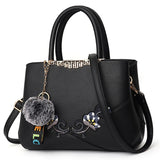 Embroidered Messenger Bags Women Leather Handbags Bags Sac a Main Ladies Hand Bag Female Mart Lion black 3  