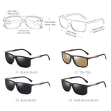 FUQIAN Brand Designer TR90 Square Polarized Men Sunglasses Ultra Light Sun Glasses Male Vintage Driving Eyewear  MartLion