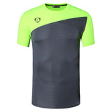 jeansian Sport Tee Shirt T-shirt Running Gym Fitness Workout Football Short Sleeve Dry Fit LSL147 Orange Mart Lion   