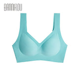 Sports Yoga Bras Seamless Active Bra Push Up Lingerie Wire Free Soft Sleep Wear Underwear For Woman Lady Mart Lion green M 