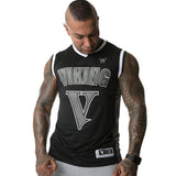 Bodybuilding Tank Tops Men's Gym Fitness Sleeveless Shirt Stringer Singlet Summer Casual Printed Undershirt Vest Mart Lion C2 M 