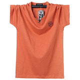 Summer Men's T-shirt Crew-Neck T Shirt Cotton Large Tops Tee Breathable Slim Fit T Shirt Homme  Oversized Mart Lion Orange L 
