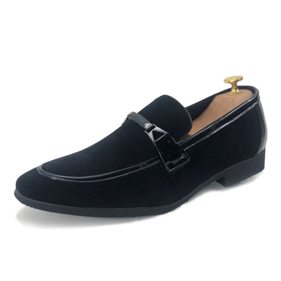 Men's Suede leather Loafers classic Moccasins Leather Casual Outdoor Driving Flats Shoes Mart Lion Black 6 