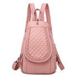 Hot White Women Backpack Female Washed Soft Leather Backpacks Ladies Sac A Dos School Bags for Girls Travel Back Pack Rucksacks Mart Lion K China 