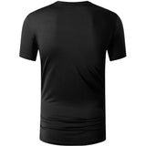 Jeansian Men's T-Shirt Sport Short Sleeve Dry Fit Running Fitness Workout Black Mart Lion   