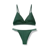 1set Women's Lingerie Bra Brief Sets Bralette Active Bras Seamless Wire Free Ice Silk Panties Underwear Mart Lion green l S
