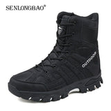 Men's Military Boots Non-slip Ankle Boots Winter Waterproof Motorcycle Outdoor Desert Mart Lion   