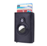 Rfid Card Holder Men's Wallets Money Bag Male Black Short Purse Small Leather Slim Mini For Airtag Air Tag Mart Lion Black  
