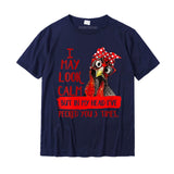 Women's Funny I May Look Calm But In My Head Pecked You 3 Times T-Shirt Coming Men's Cotton Tops T Shirt Summer Mart Lion Navy Blue XS 