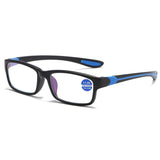 Ahora Ultralight TR90 Reading Glasses Blue Light Blocking Presbyopia Eyeglasses Men's Hyperopia Optical Eyewear +1.0+1.5+2.0+2.5+3 Mart Lion +100 Black Blue 