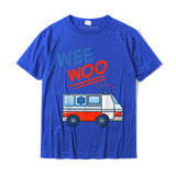 Wee Woo Ambulance AMR Funny EMS EMT Paramedic Gift T-Shirt Summer Male Cotton Tops amp Tees Casual Fitted Mart Lion Blue XS 