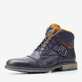 Boots Men's Comfortable Boots Leather Mart Lion Blue 626 8 
