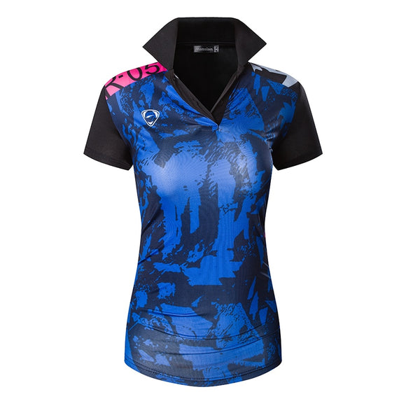  jeansian Wome Casual Designer Short Sleeve T-Shirt Golf Tennis Badminton Black Mart Lion - Mart Lion
