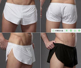 Summer Underwear Men's Casual Boxer Panties Loose Round Edged Sleep Bottoms Knitted Pajama Underpants Smooth Home Shorts Mart Lion   