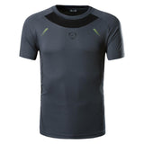 Men's Sport Tee Shirts Running Workout Training Gym Fitness Running Mart Lion LSL3225 Gray US M 
