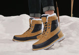 Winter Keep Warm Plush Snow Boots Men's Middle tube Casual Motorcycle Waterproof Mart Lion   