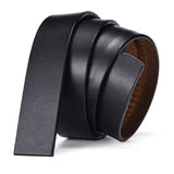 Genuine Leather Belt No Buckle for Automatic Buckle 130 140 Cm 150cm Cowskin Cowhide Leather Belts Body Without Buckle Mart Lion   