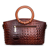 Women Luxury Handbags Women Bags Designer Crossbody Bags Female Crocodile Leather Handbag Ladies Shoulder Bag Tote Retro Handbag Mart Lion   