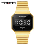 Casual Men Sports Watches Design Watches Touch Screen Digital Watch LED Display Waterproof Wristwatch Mart Lion gold  