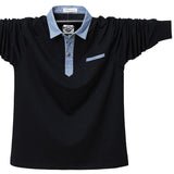 Men's Polo Shirt Long Sleeve Polo Shirt Soild Color Polo Clothing Summer Streetwear Casual Tops Mart Lion Black M 