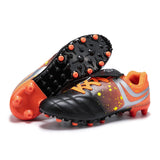 Colourful Cleats Soccer Shoes Men's Low top Spike Football Futsal Sports zapatos de Mart Lion Orange 22021 1 35 