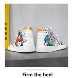 Men's Cartoon Shoes Breathable Training Canvas Shoes Casual Vulcanized High-top Anime Sneakers Flat Skateboard Mart Lion   