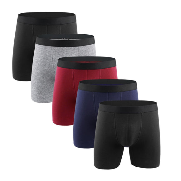  Men's Cotton Underwear Cotton Boxers Briefs Calzoncillos Hombre Panties Solid Underpants Bokserki Meskie Boxer Shorts Mart Lion - Mart Lion