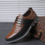 Men Leather Shoes Formal Wedding Party Casual Genuine Leather Loafers Boat Sneakers Mart Lion A-Brown 38 