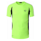 jeansian Sport Tee Shirt T-shirt Running Gym Fitness Workout Football Short Sleeve Dry Fit LSL147 Orange Mart Lion LSL147-GreenYellow US S 