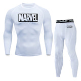 Men's Thermal underwear winter long johns 2 piece Sports suit Compression leggings Quick dry t-shirt long sleeve jogging set Mart Lion Mint L 